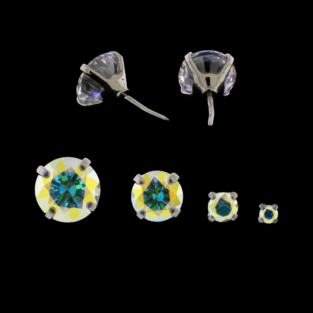 Titanium Threadless Round Premium Zirconia