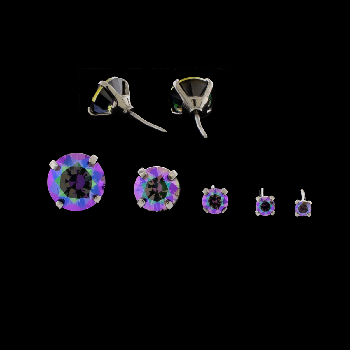 Titanium Threadless Round Premium Zirconia