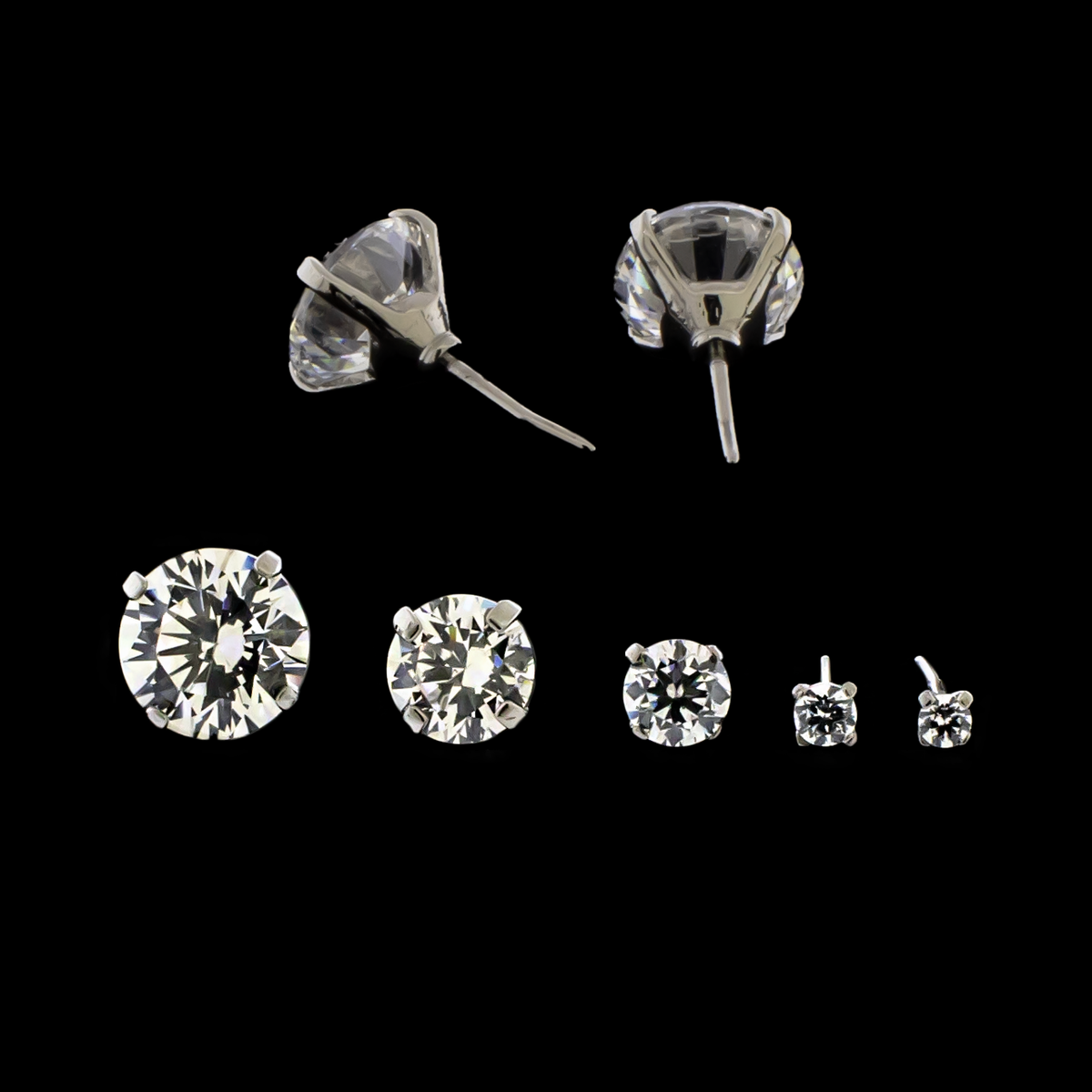 Titanium Threadless Round Premium Zirconia