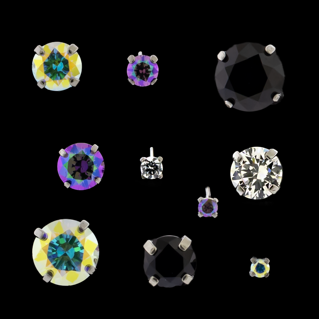 Titanium Threadless Round Premium Zirconia