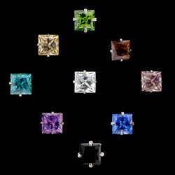 Titanium 16G/18G Square Premium Zirconia- Internally Threaded | Body Jewelry | Wiccan Center