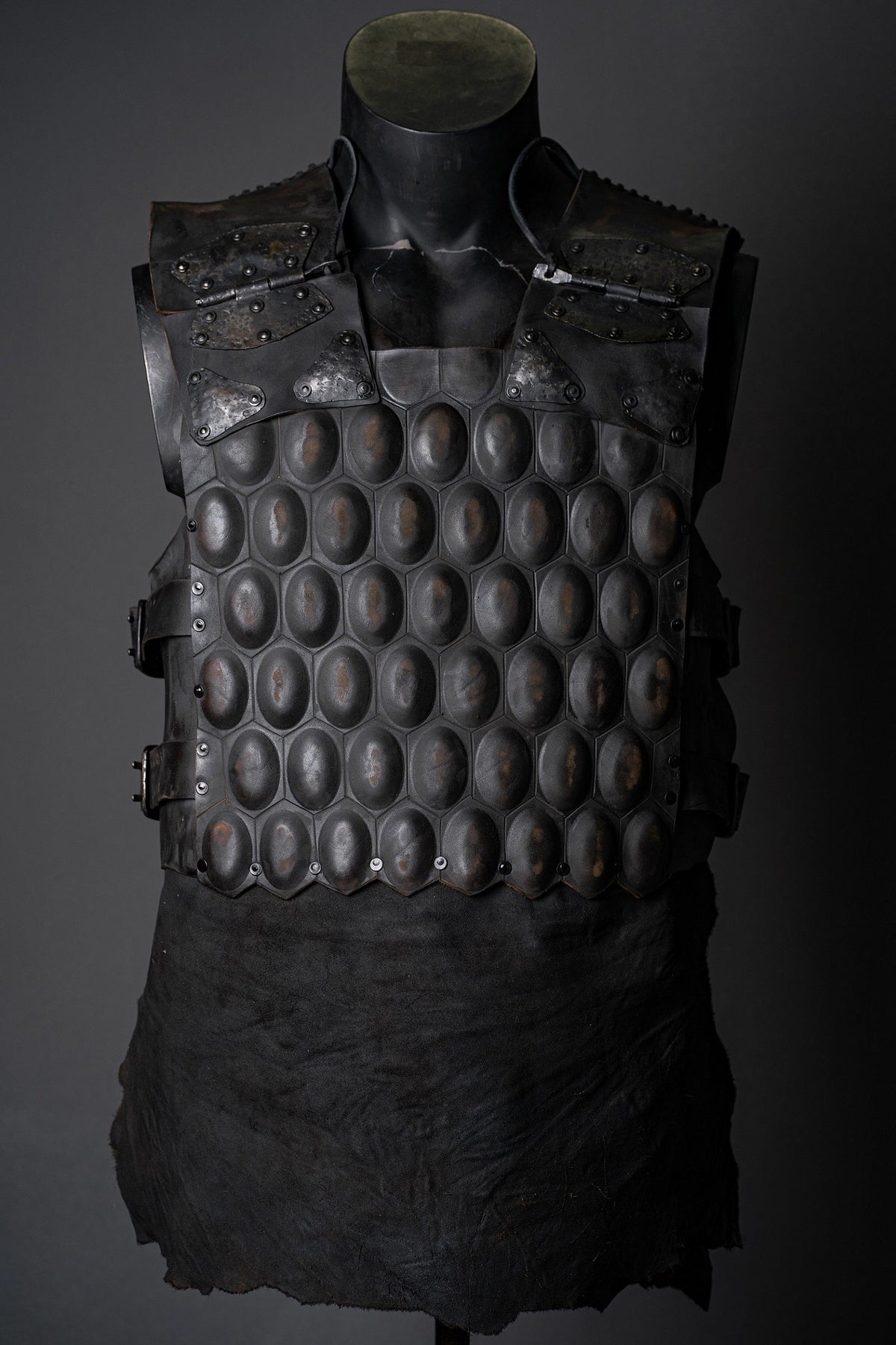 LARP leather cuirass with brass accents | Armor | Wiccan Center