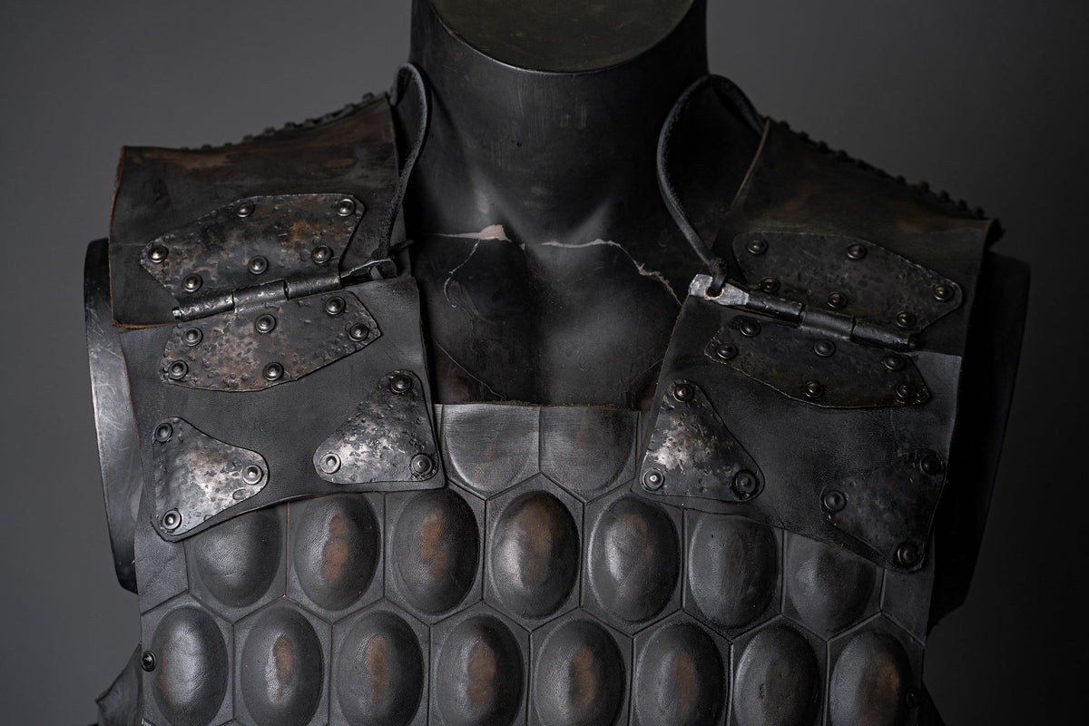 LARP leather cuirass with brass accents | Armor | Wiccan Center