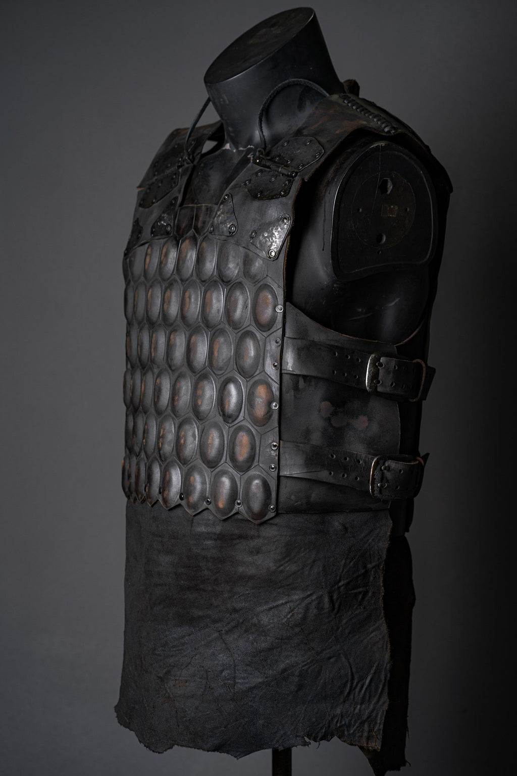 LARP leather cuirass with brass accents | Armor | Wiccan Center