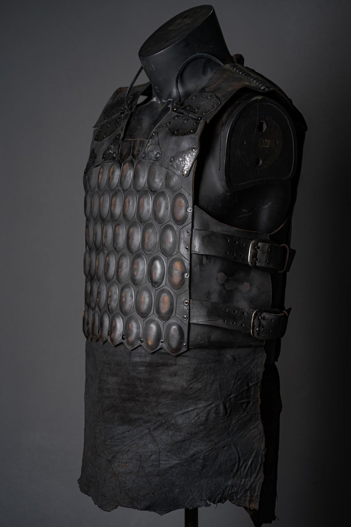 LARP leather cuirass with brass accents | Armor | Wiccan Center