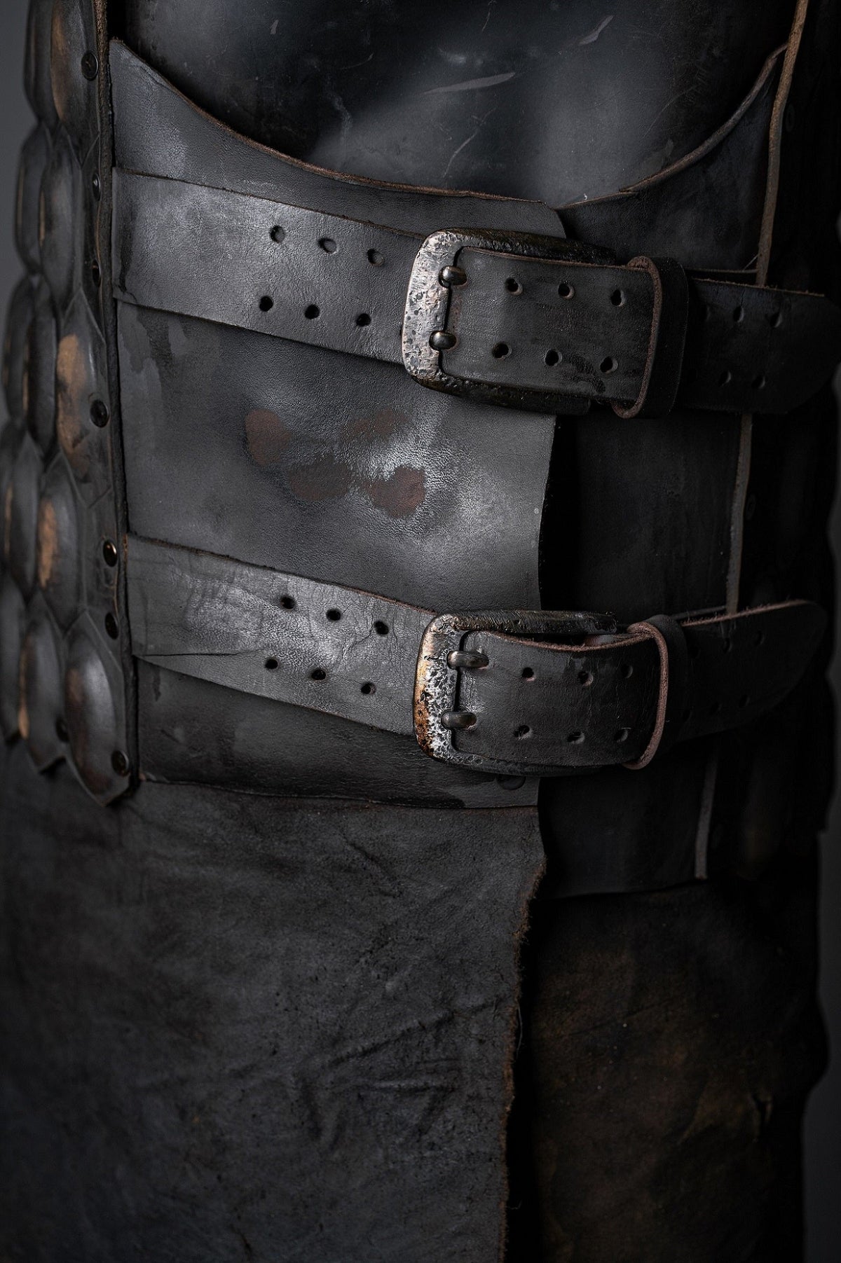 LARP leather cuirass with brass accents | Armor | Wiccan Center