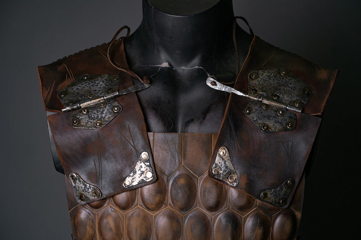 LARP leather cuirass with brass accents | Armor | Wiccan Center