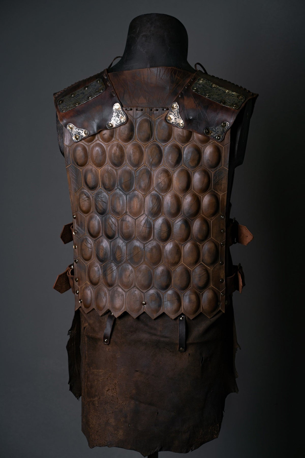 LARP leather cuirass with brass accents | Armor | Wiccan Center