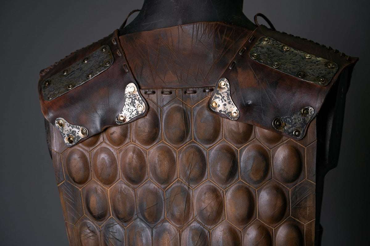 LARP leather cuirass with brass accents | Armor | Wiccan Center