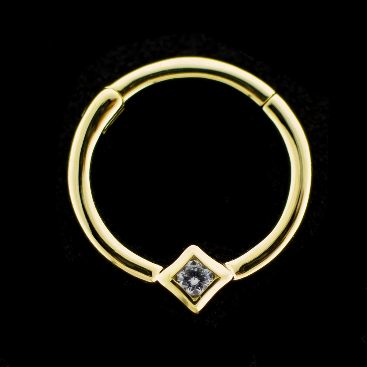 Vera- 14kt Gold Diamond Accent Hinged Ring | Body Jewelry | Wiccan Center