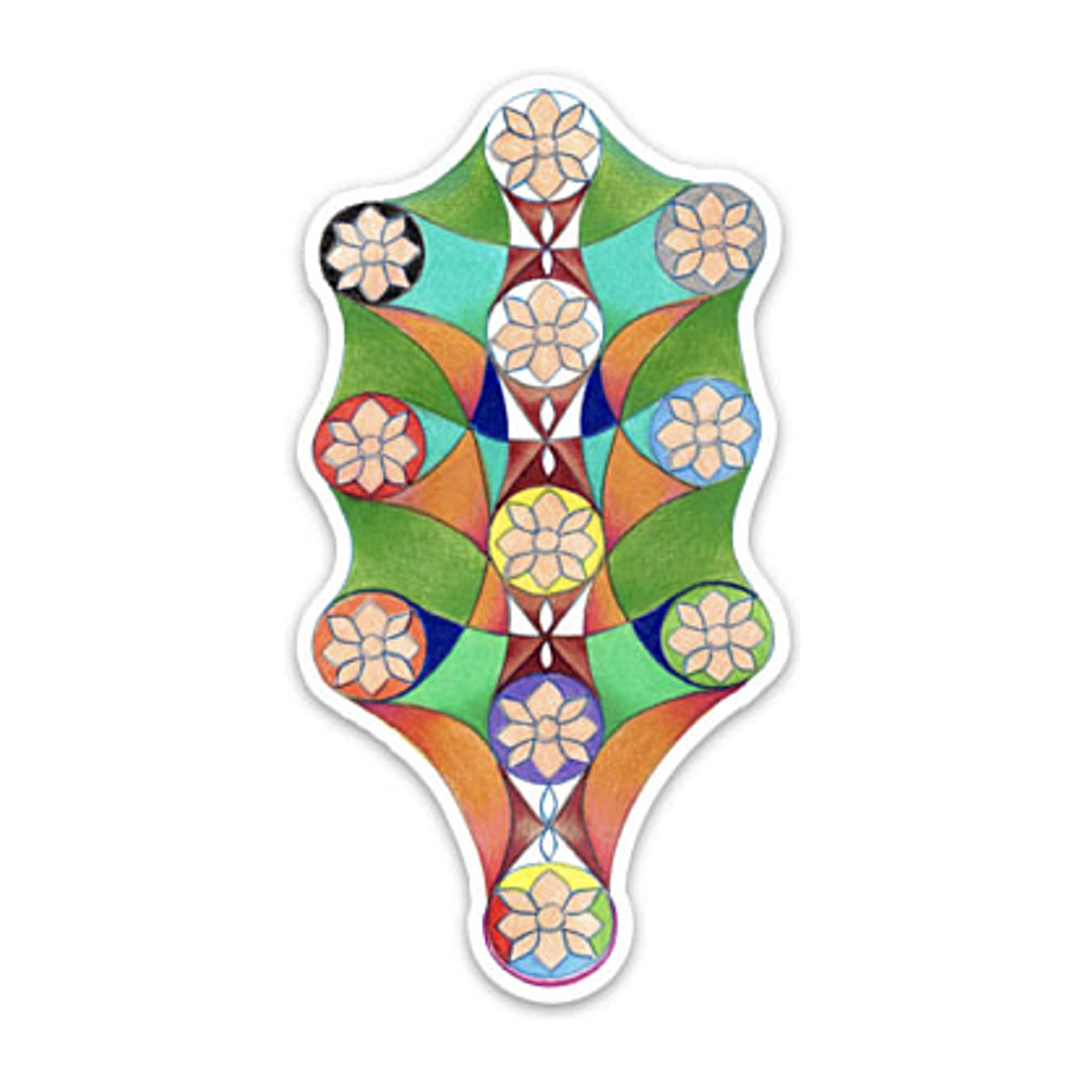 Kabbalah Tree of Life Sticker 2" x 3.75" | Decal | Wiccan Center