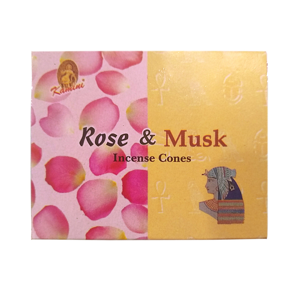 Kamini Rose Musk Incense Cones | Incense | Wiccan Center
