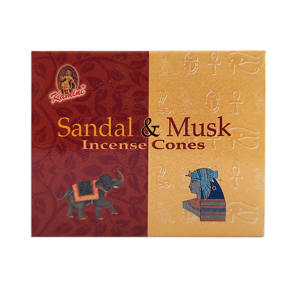 Kamini Sandal & Musk Incense Cones | Incense | Wiccan Center