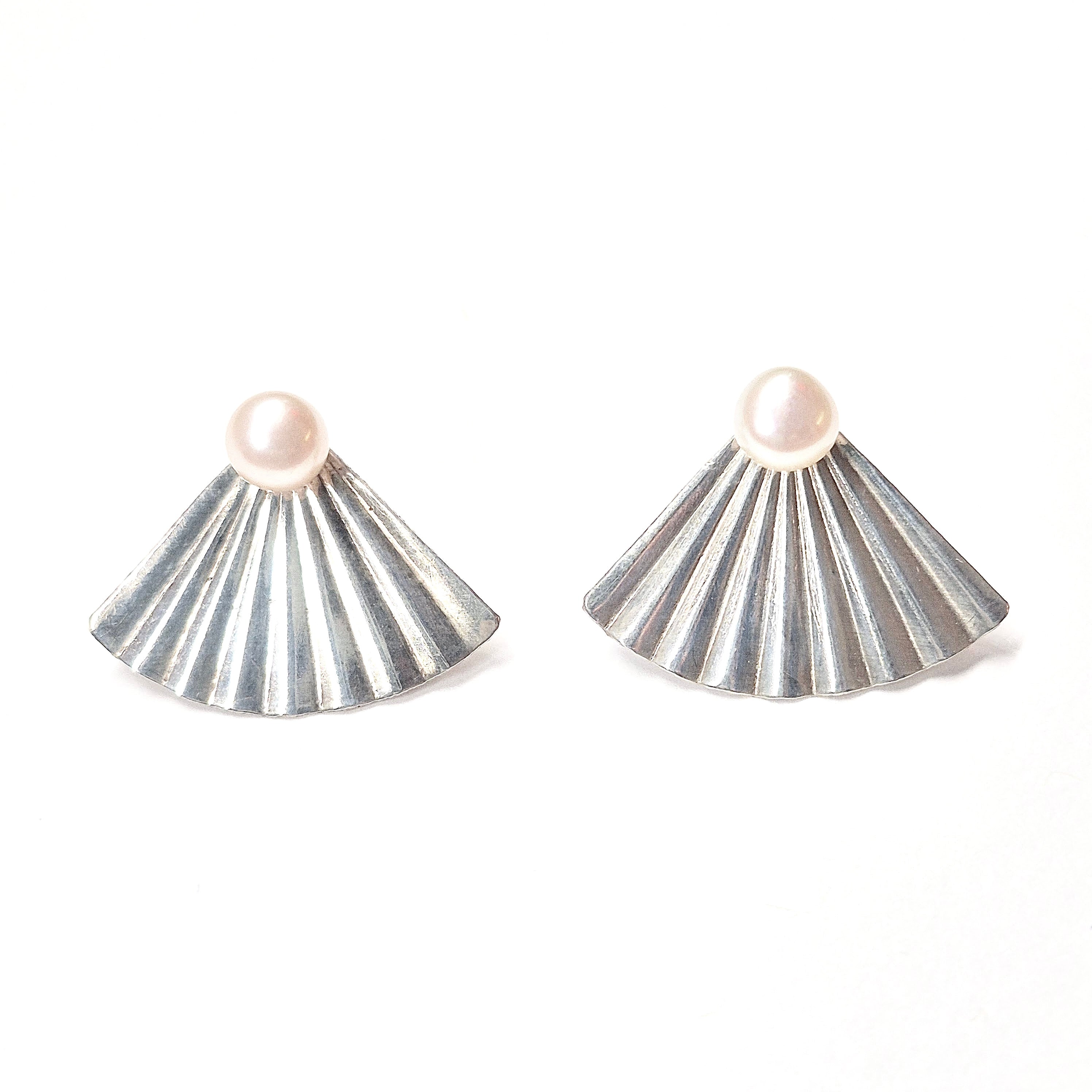 Genuine Pearl Stud Earrings