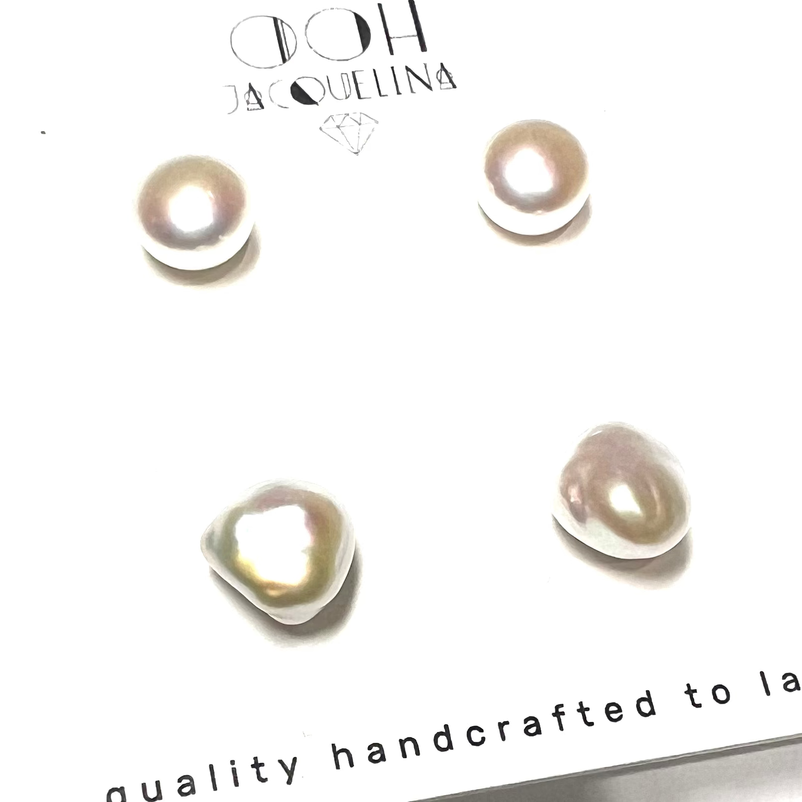 Genuine Pearl Stud Earrings