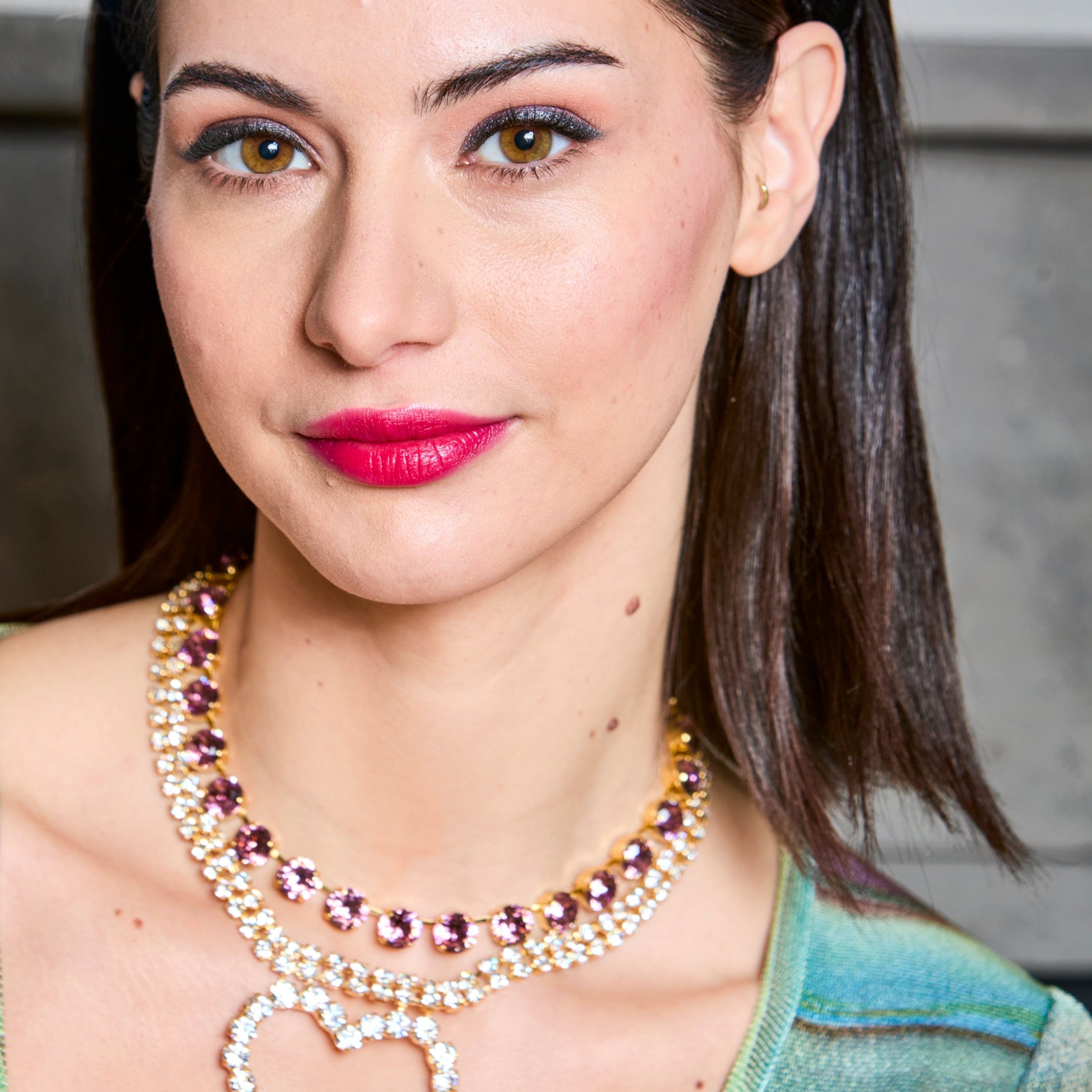Daphne Lavender Crystal Riviera Necklace Pre Order