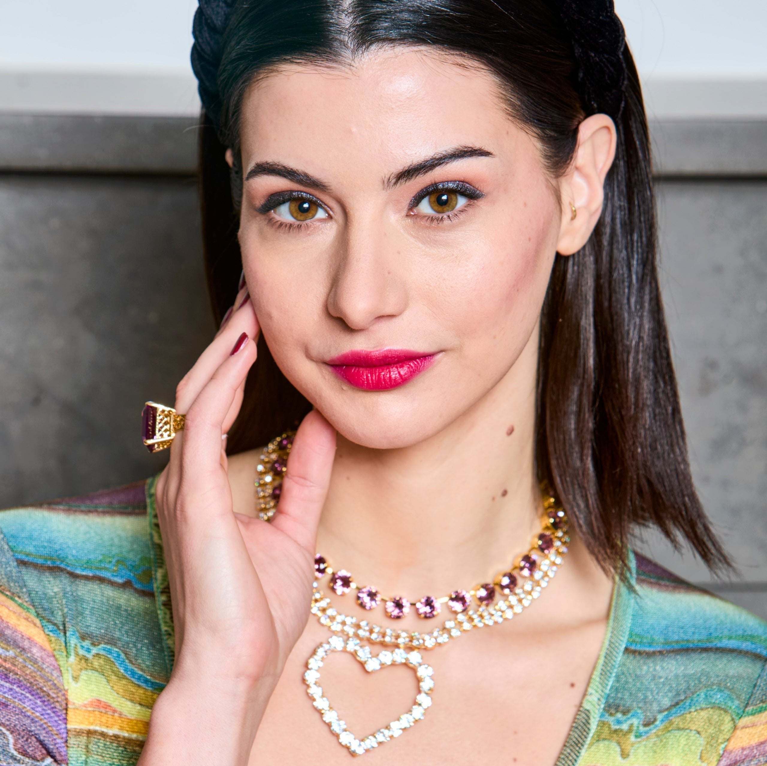 Lulu Diamond Heart Necklace