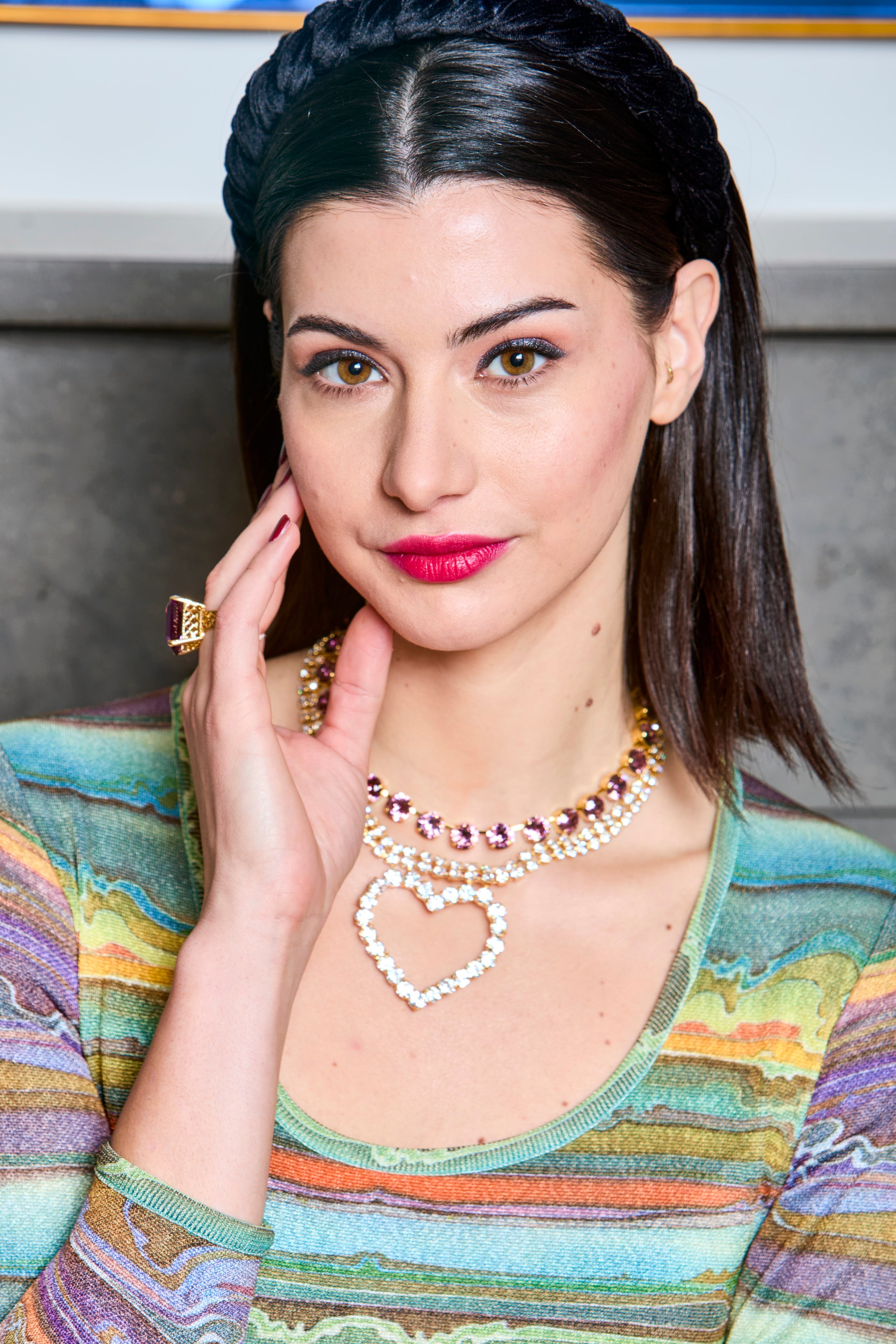 Daphne Lavender Crystal Riviera Necklace Pre Order