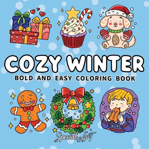 Cozy Winter: Coloring Book for Adults and Teens with Hygge Moments, Warm Drinks and Relaxing Snowy Scenes - Paperback | Books | Wiccan Center