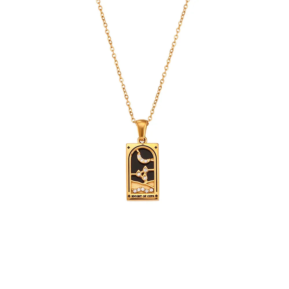 Gold Tarot Card Necklaces | necklace | Wiccan Center
