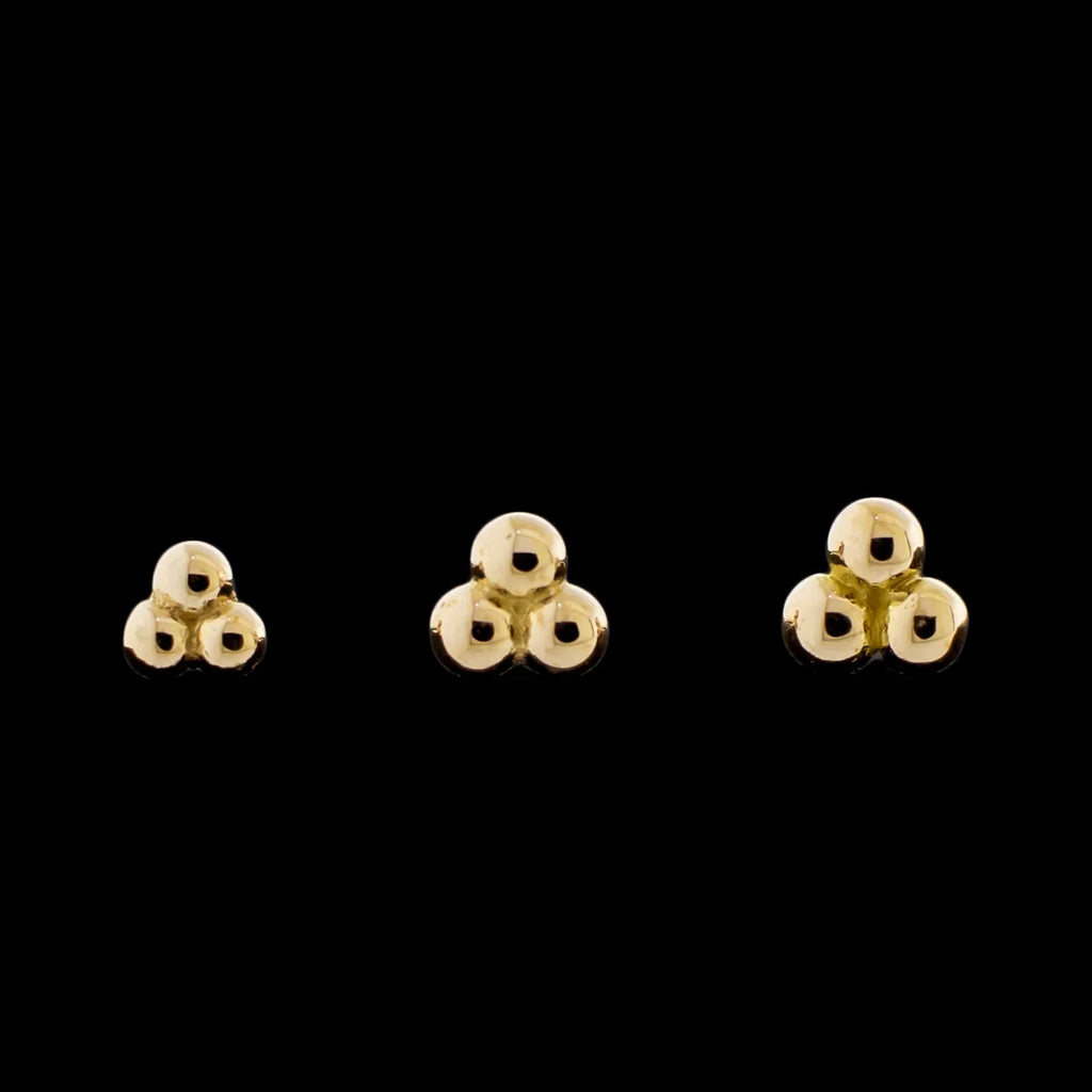 Trilogy - 14KT Gold Threadless End | Body Jewelry | Wiccan Center