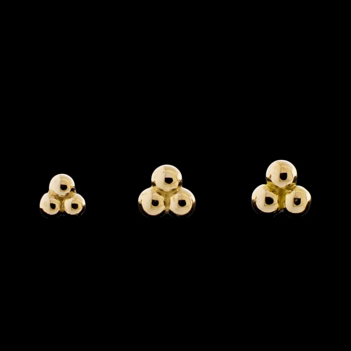 Trilogy - 14KT Gold Threadless End | Body Jewelry | Wiccan Center