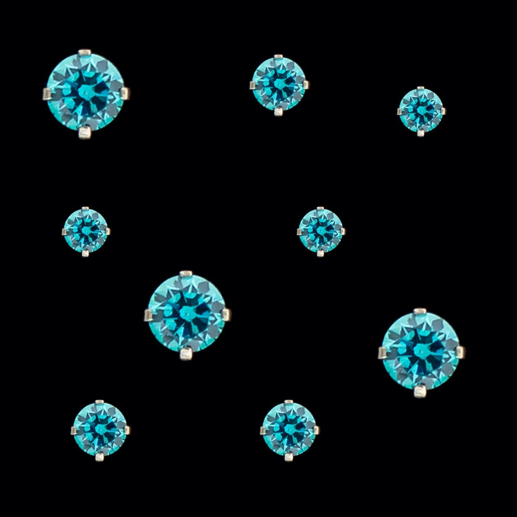 16G/18G Prong Set Round Premium Zirconia (Internal) | Body Jewelry | Wiccan Center
