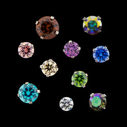 16G/18G Prong Set Round Premium Zirconia (Internal) | Body Jewelry | Wiccan Center
