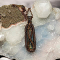 Kyanite Wire Wrap Pendant Blue Blade