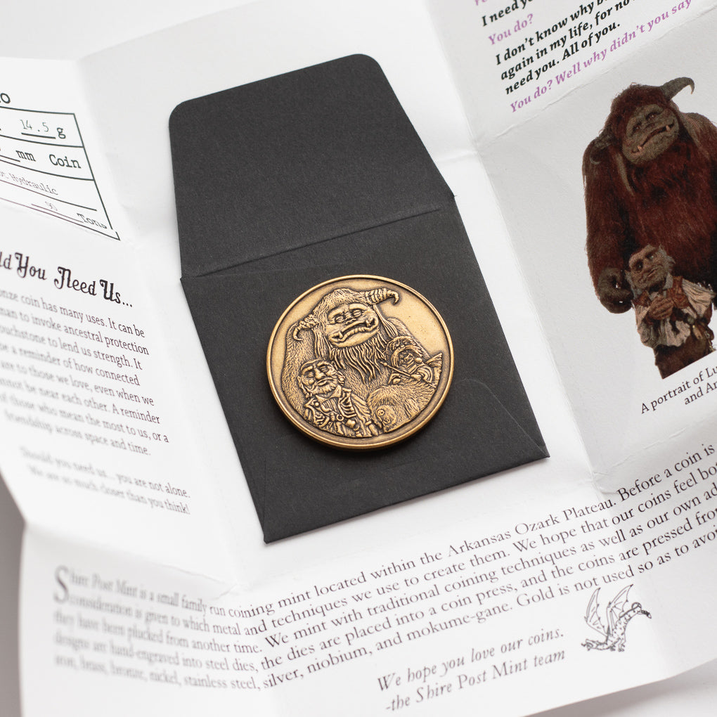 Labyrinth | Should You Need Us Bronze Friendship Token | Artwork | Wiccan Center
