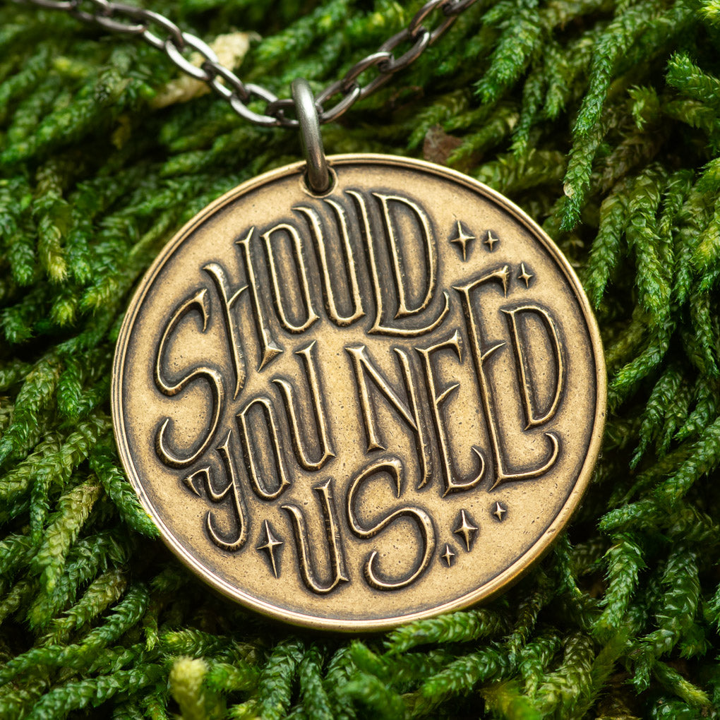 Labyrinth | Should You Need Us Necklace - Bronze Pendant | Necklaces | Wiccan Center