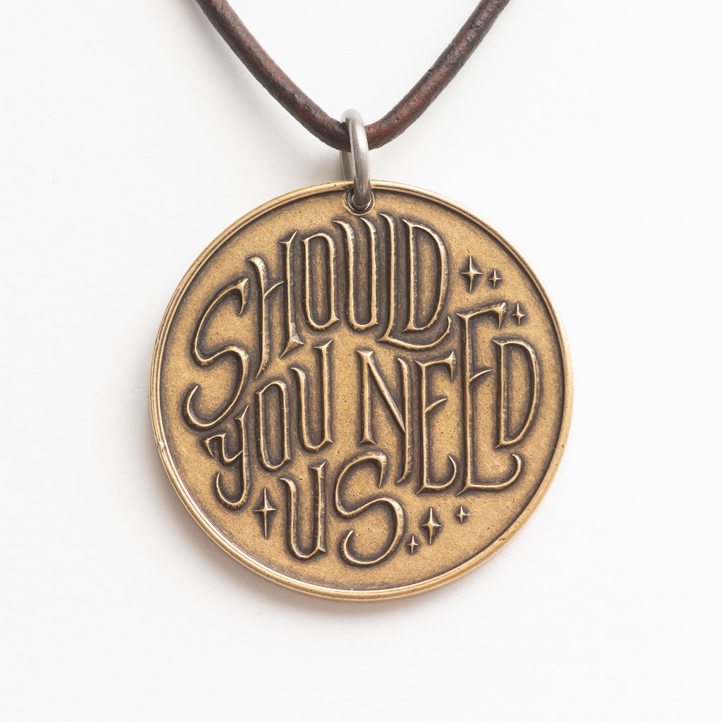 Labyrinth | Should You Need Us Necklace - Bronze Pendant | Necklaces | Wiccan Center