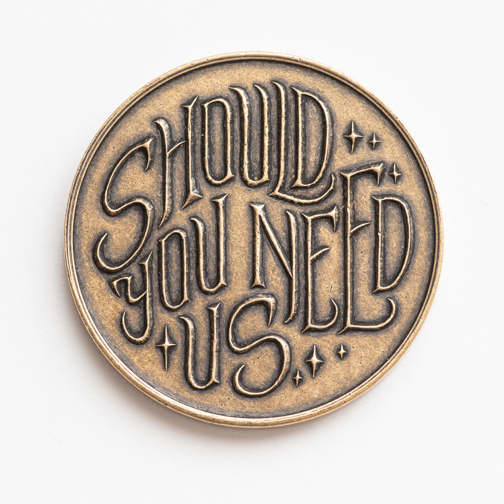 Labyrinth | Should You Need Us Bronze Friendship Token | Artwork | Wiccan Center
