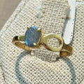 Labradorite Open-Circle Accent Ring – Vermeil Gold Filled – Size 9 | Rings | Wiccan Center