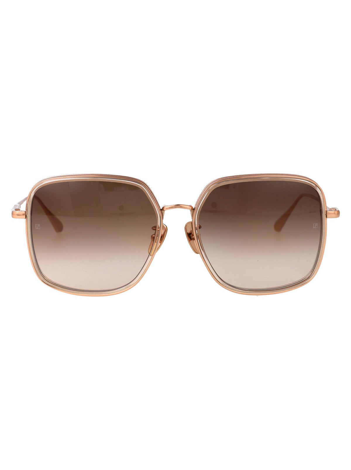 LINDA FARROW Elegant Acetate and Metal Sunglasses for Women - FW25 Collection