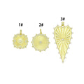 Petal Sunburst, Radiant Cirle, Heartburst Charm Pendant, Sku#LK1293 | Charms | Wiccan Center