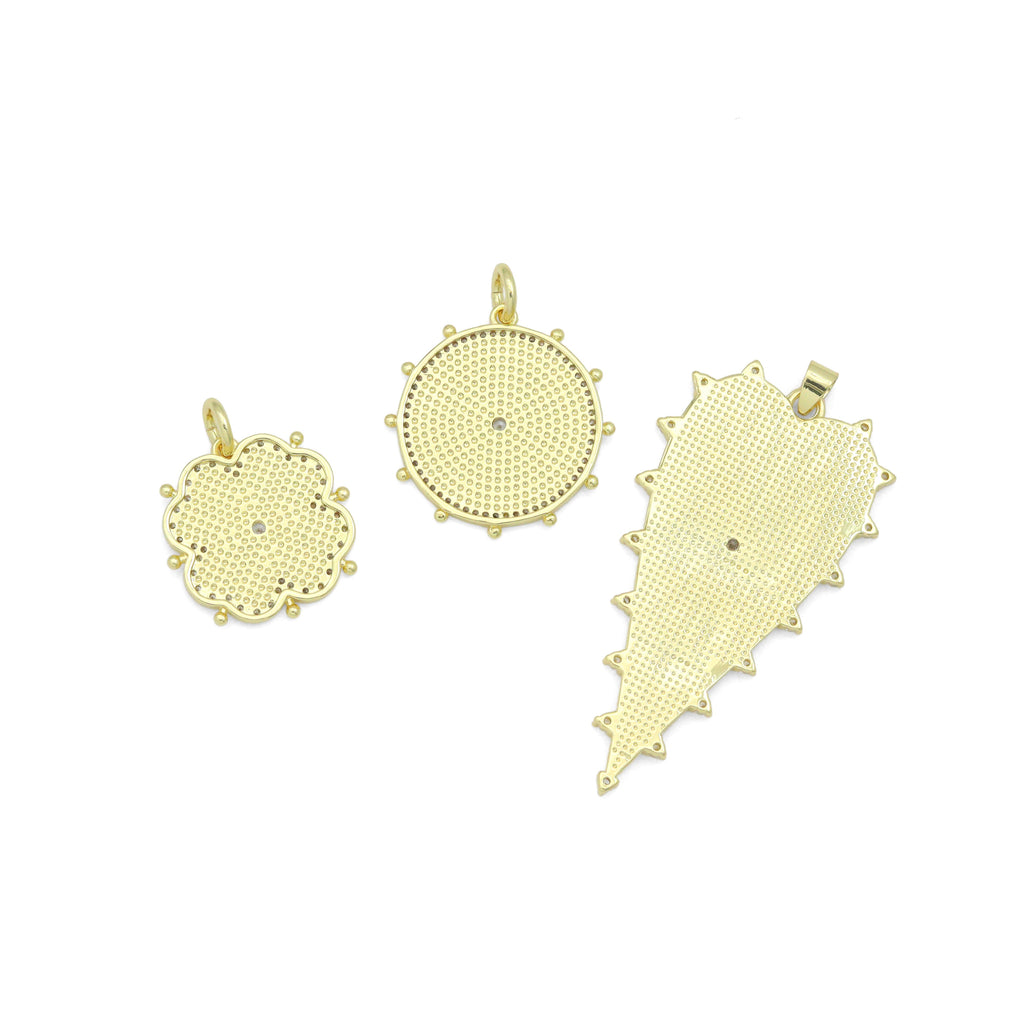 Petal Sunburst, Radiant Cirle, Heartburst Charm Pendant, Sku#LK1293 | Charms | Wiccan Center