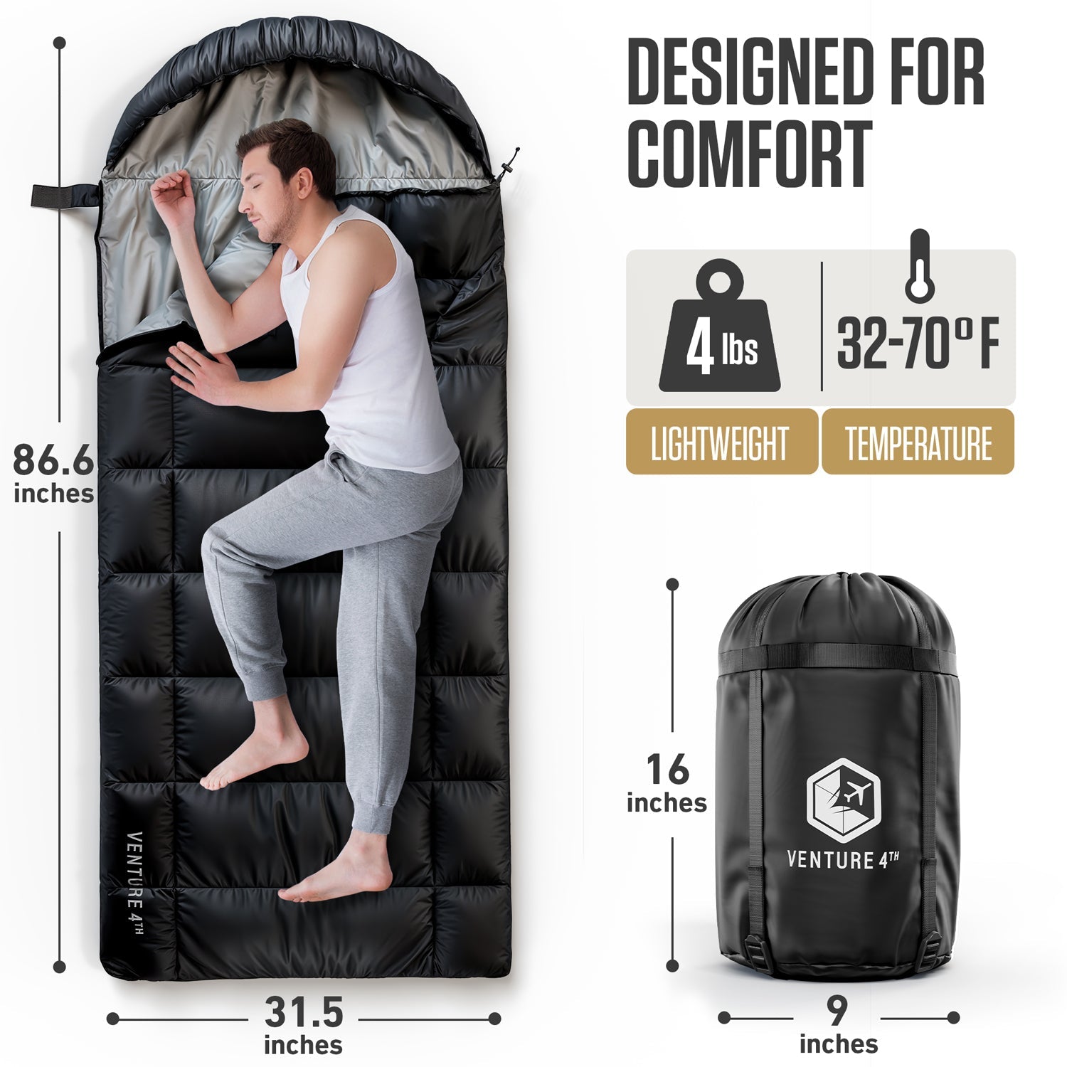 XXL Sleeping Bag for Big and Tall Campers | Sleeping Bag | Wiccan Center