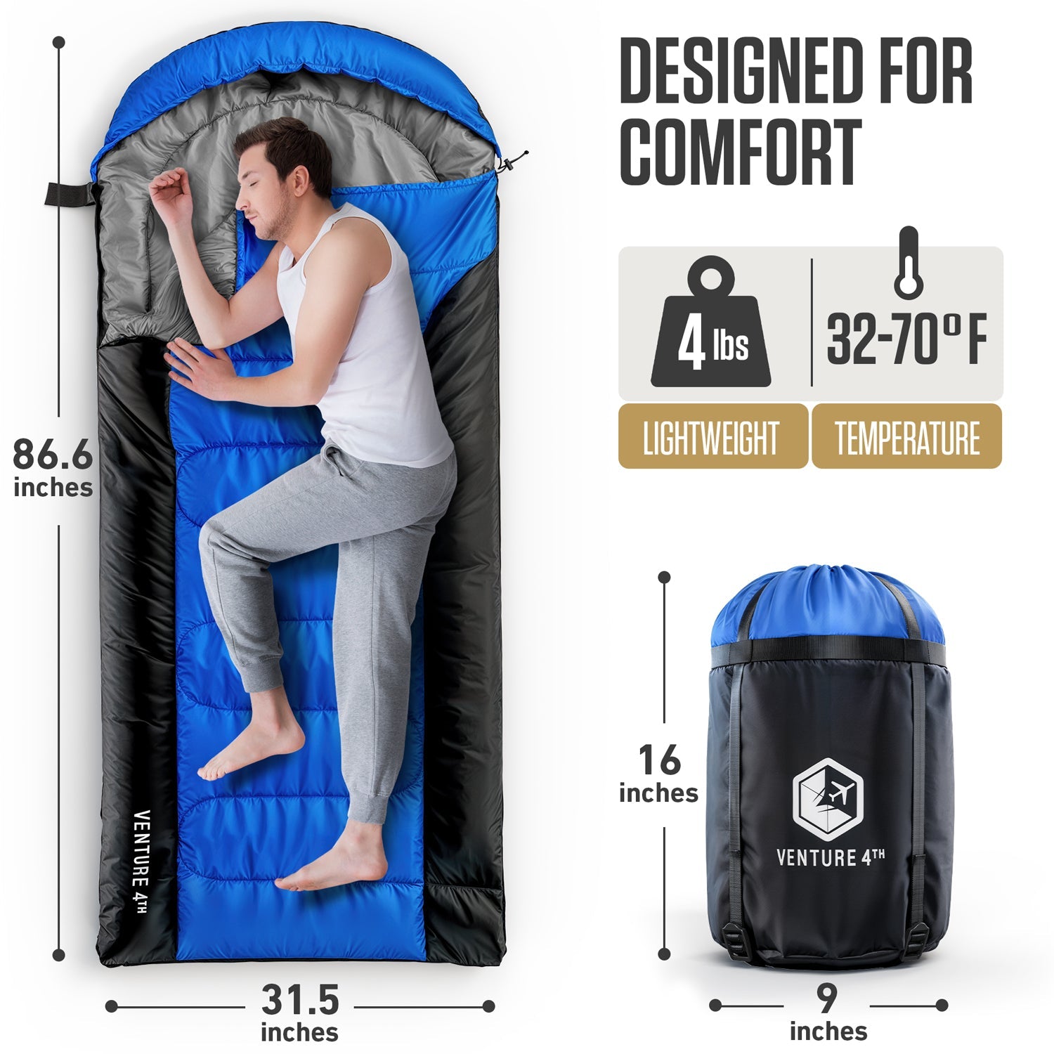 XXL Sleeping Bag for Big and Tall Campers | Sleeping Bag | Wiccan Center