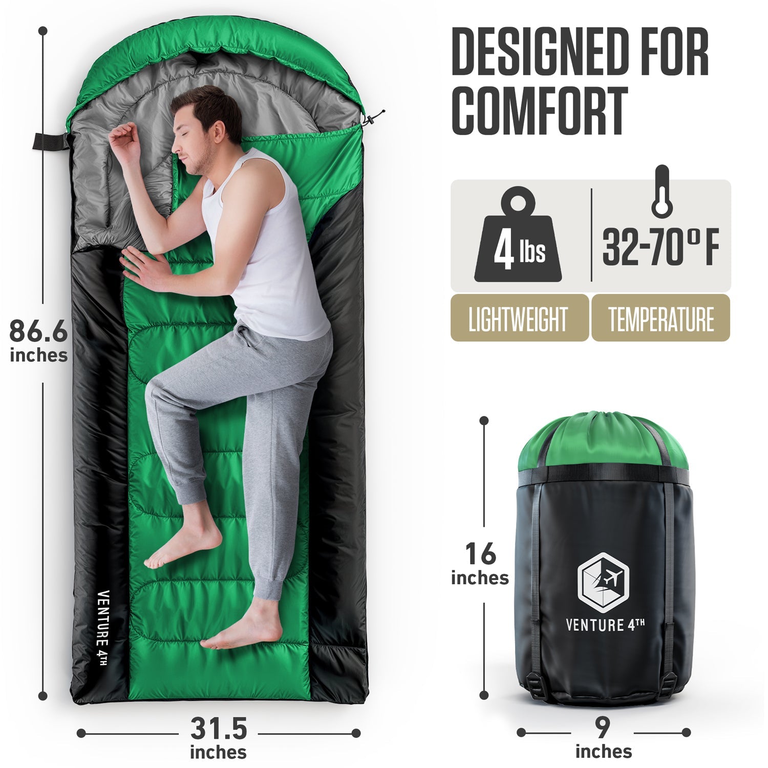 XXL Sleeping Bag for Big and Tall Campers | Sleeping Bag | Wiccan Center