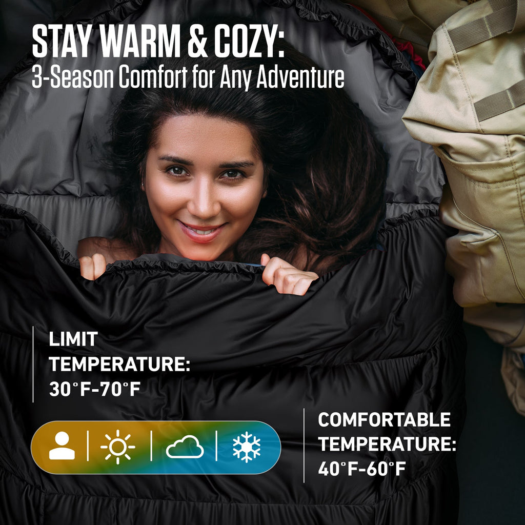 XXL Sleeping Bag for Big and Tall Campers | Sleeping Bag | Wiccan Center