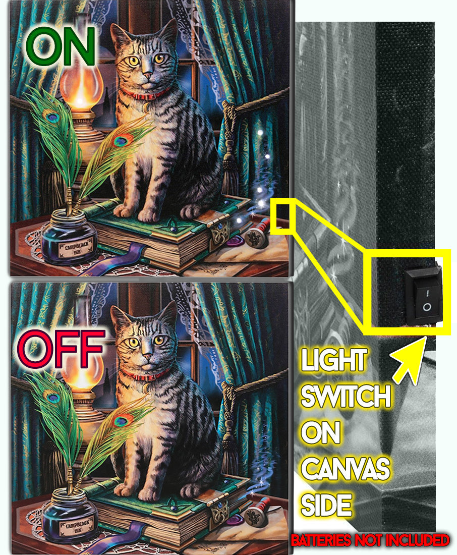 Book of Shadows Light Up Canvas Print by Lisa Parker | Canvas Art Prints - Lighted | Wiccan Center