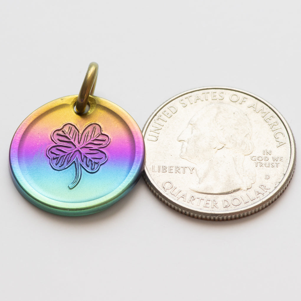 Lucky Rainbow Penny Necklace or Keychain, Niobium | Charms & Pendants | Wiccan Center