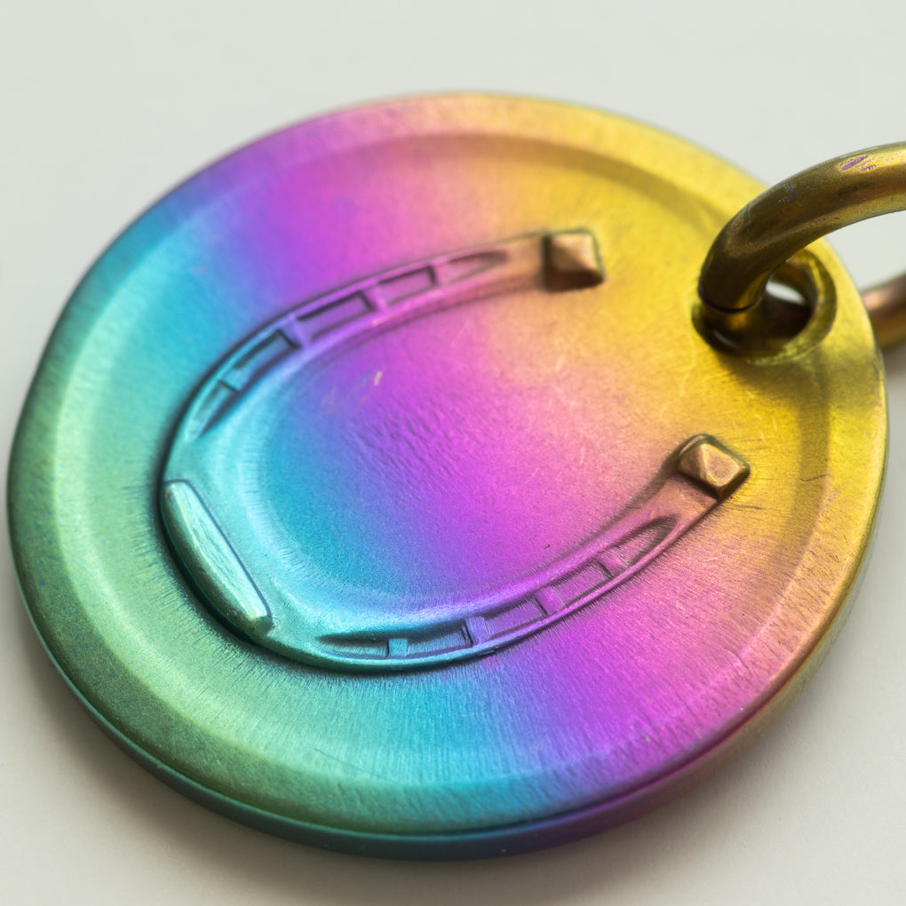 Lucky Rainbow Penny Necklace or Keychain, Niobium | Charms & Pendants | Wiccan Center