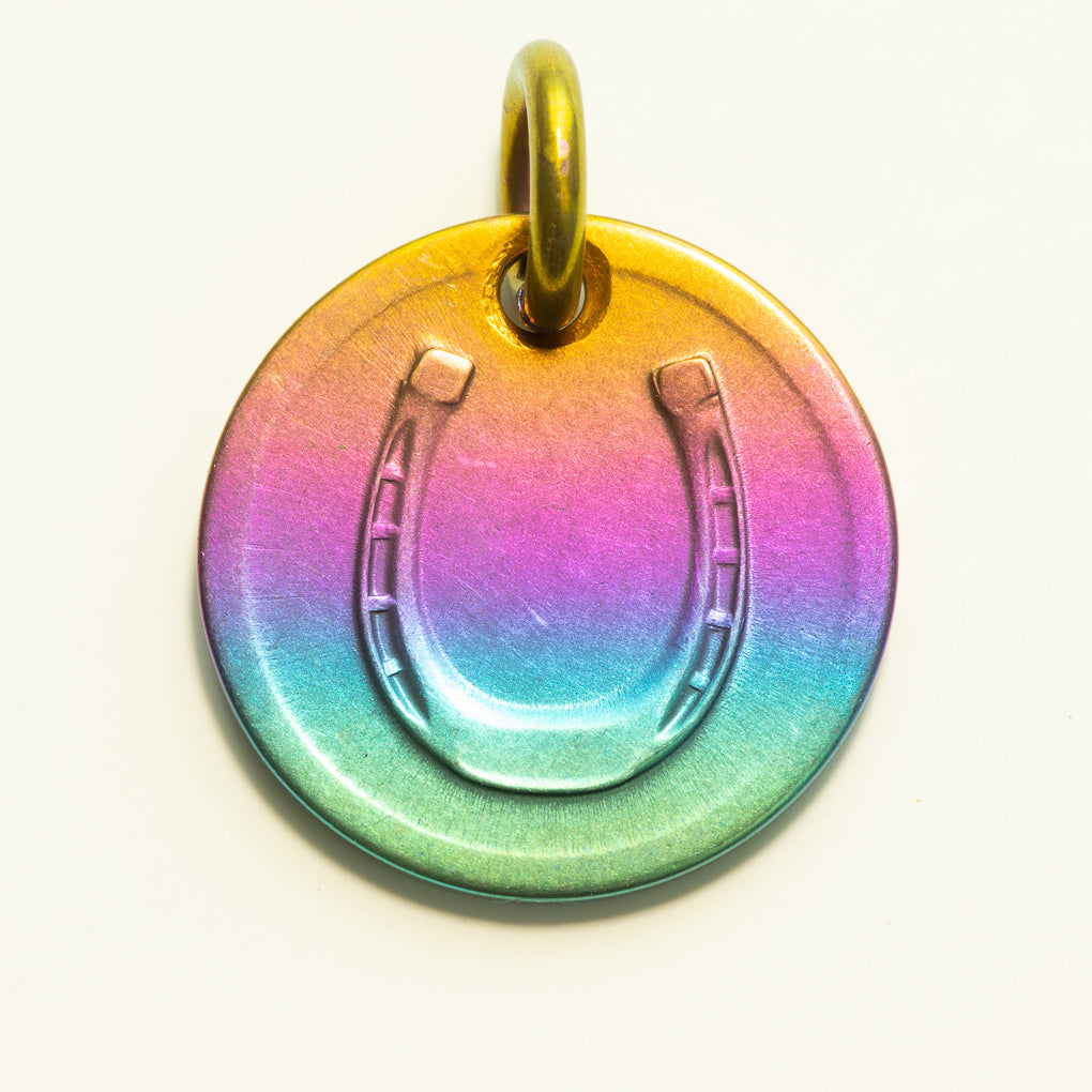 Lucky Rainbow Penny Necklace or Keychain, Niobium | Charms & Pendants | Wiccan Center