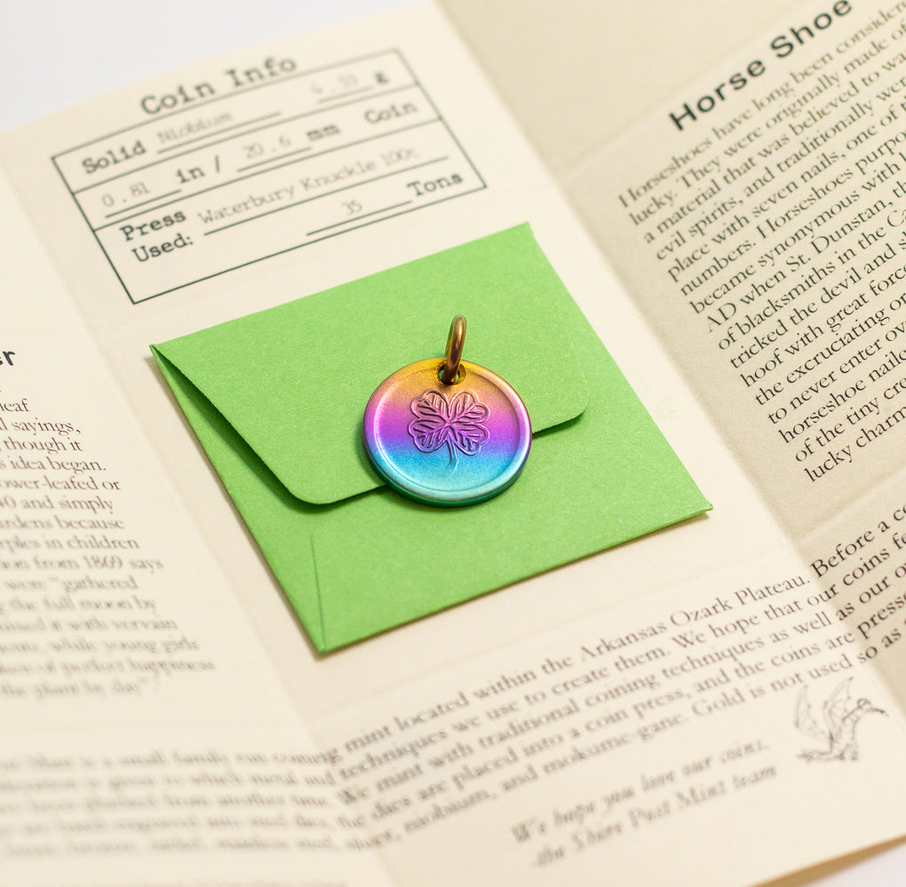 Lucky Rainbow Penny Necklace or Keychain, Niobium | Charms & Pendants | Wiccan Center