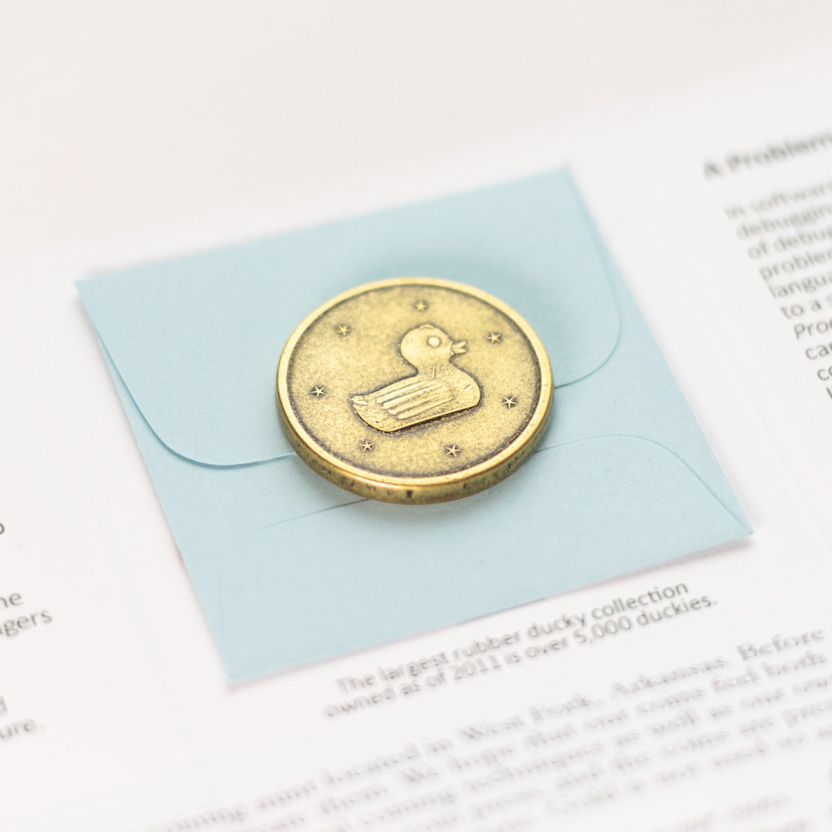 Lucky Duck Coin in Brass | Artwork | Wiccan Center