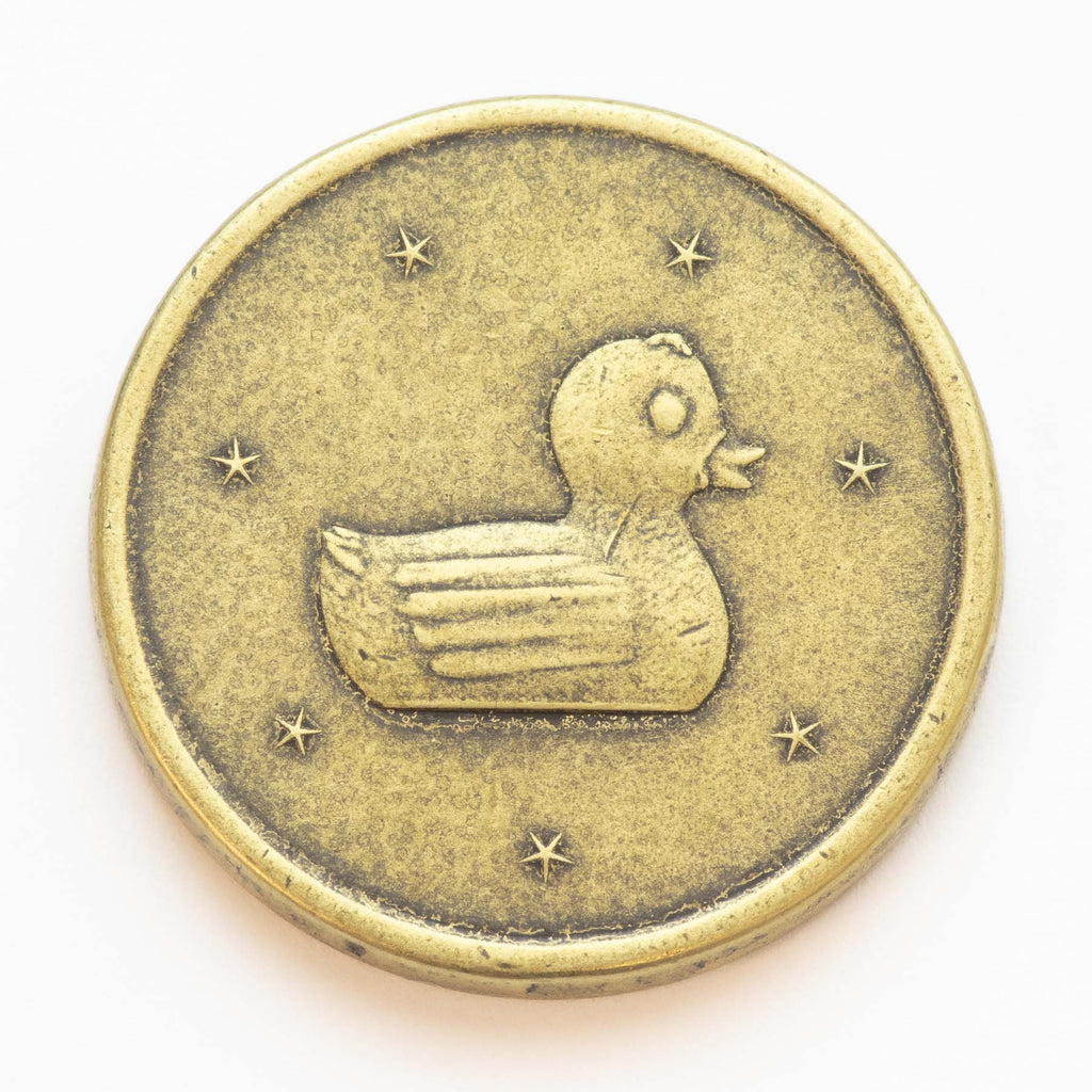 Lucky Duck Coin in Brass | Artwork | Wiccan Center