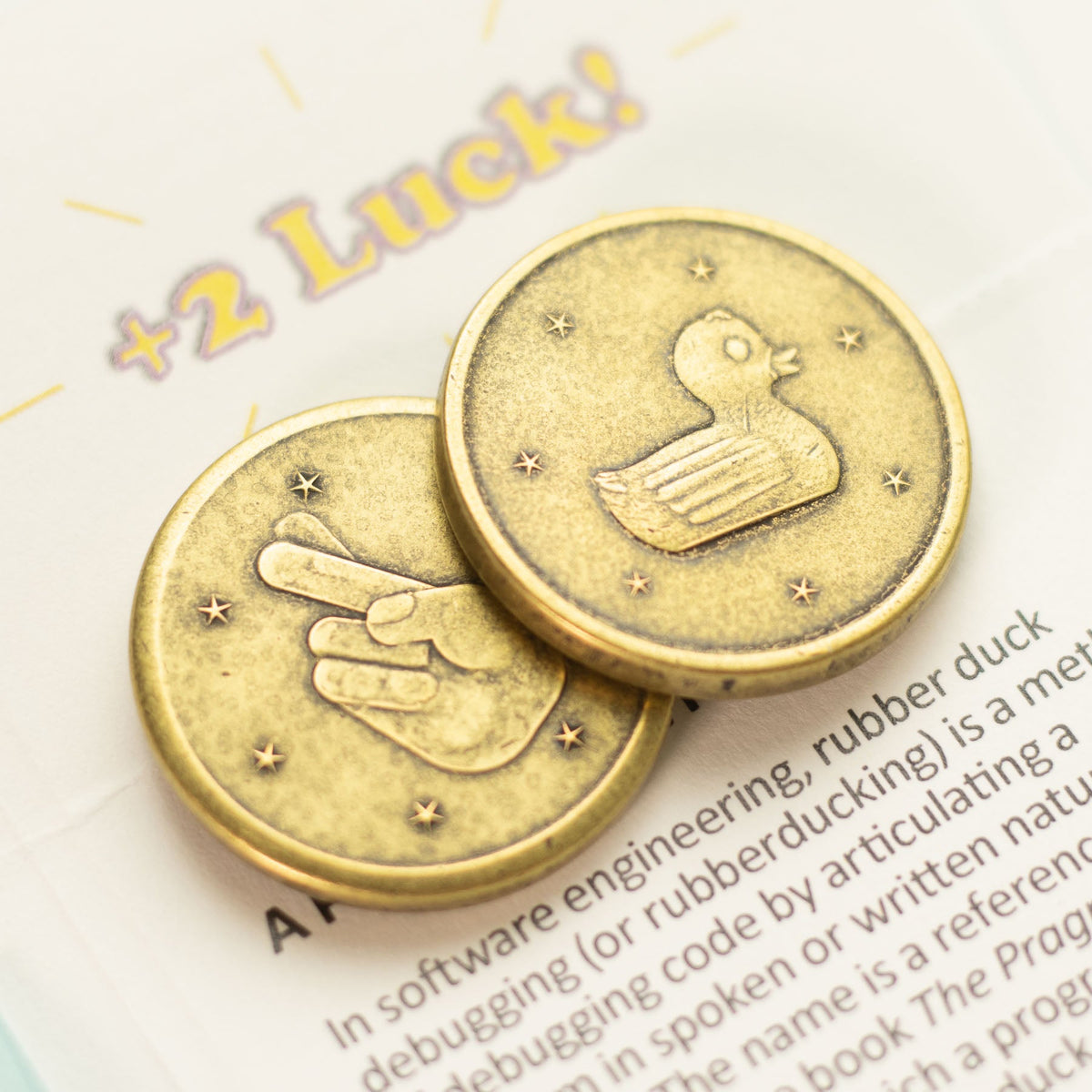 Lucky Duck Coin in Brass | Artwork | Wiccan Center