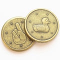 Lucky Duck Coin in Brass | Artwork | Wiccan Center